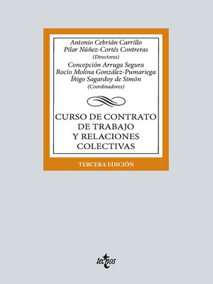 cover image of Curso de contrato de trabajo y relaciones colectivas